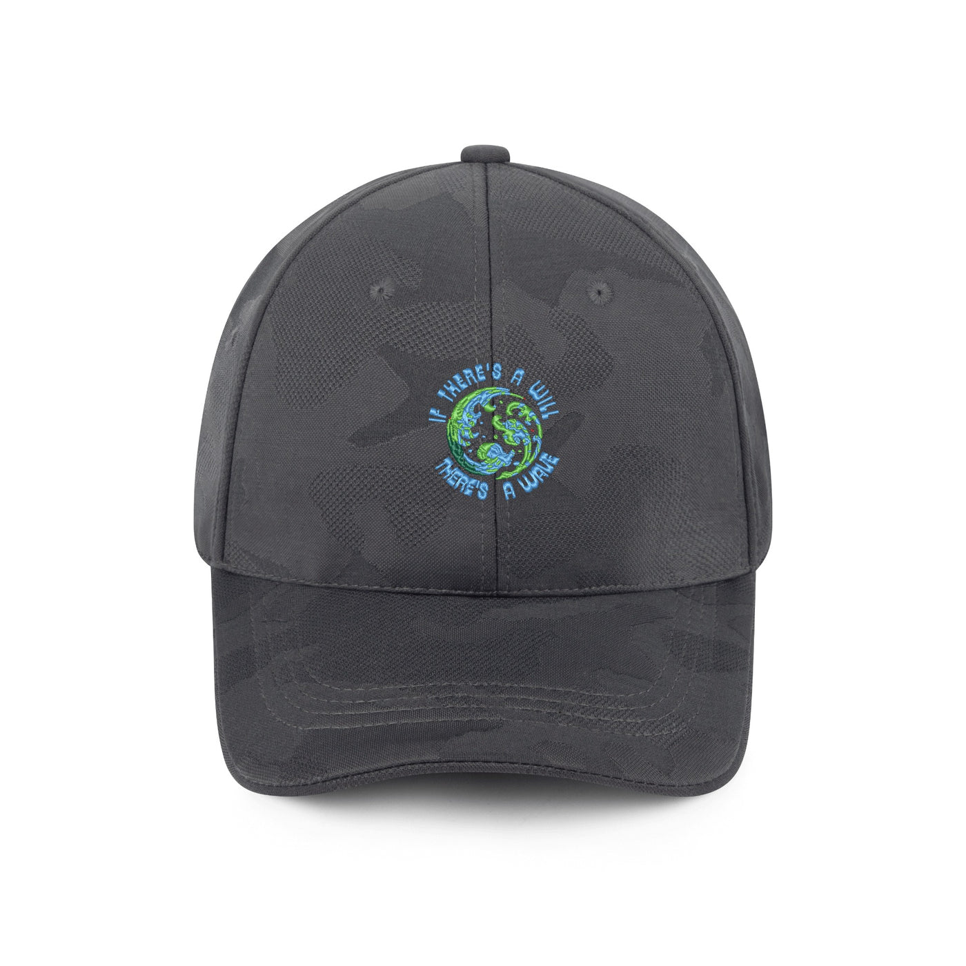 If theres a will theres a wave Embroidered Sports Camo Caps