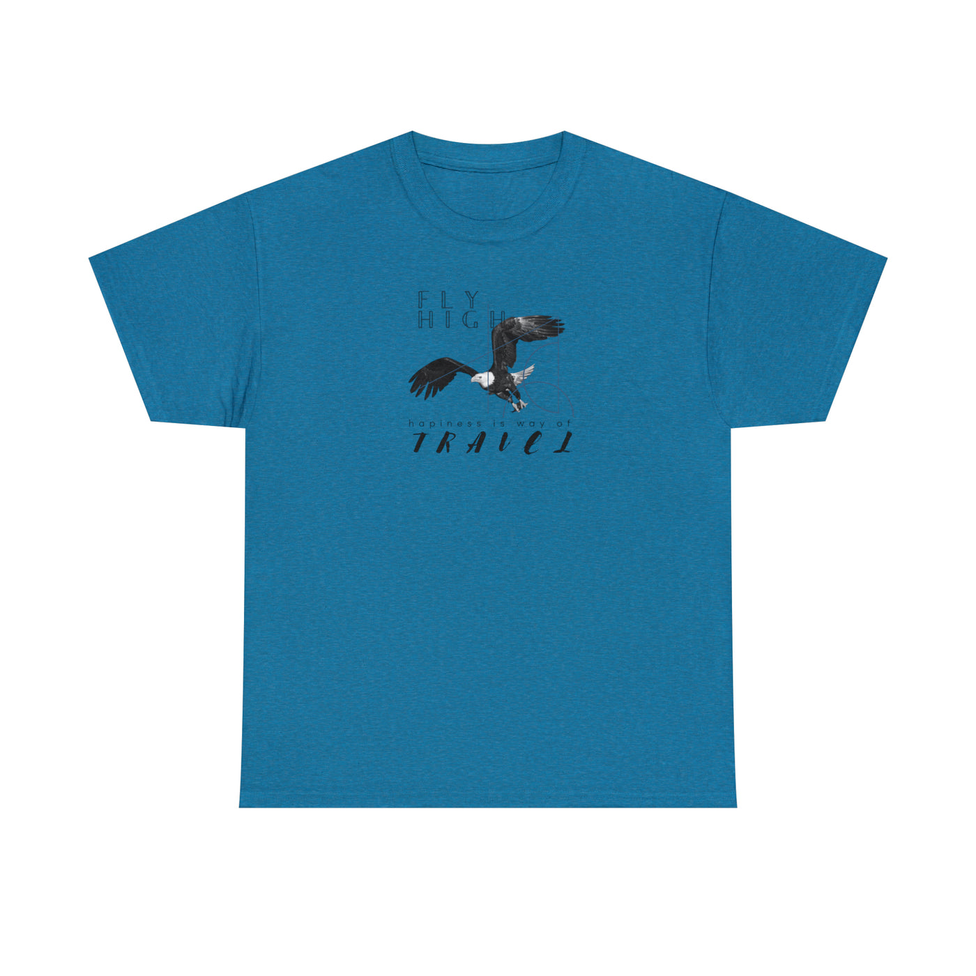 fly high happiness is way of travel Unisex Heavy Cotton Tee