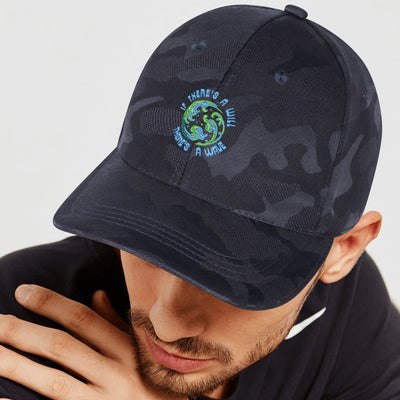 If theres a will theres a wave Embroidered Sports Camo Caps