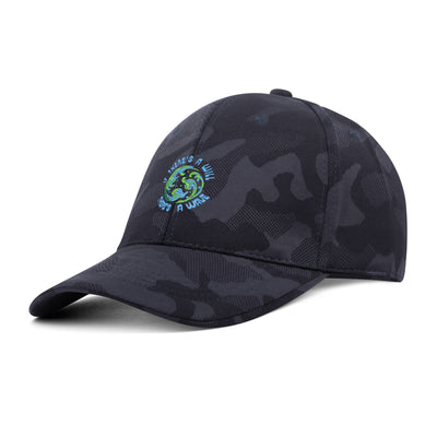 If theres a will theres a wave Embroidered Sports Camo Caps