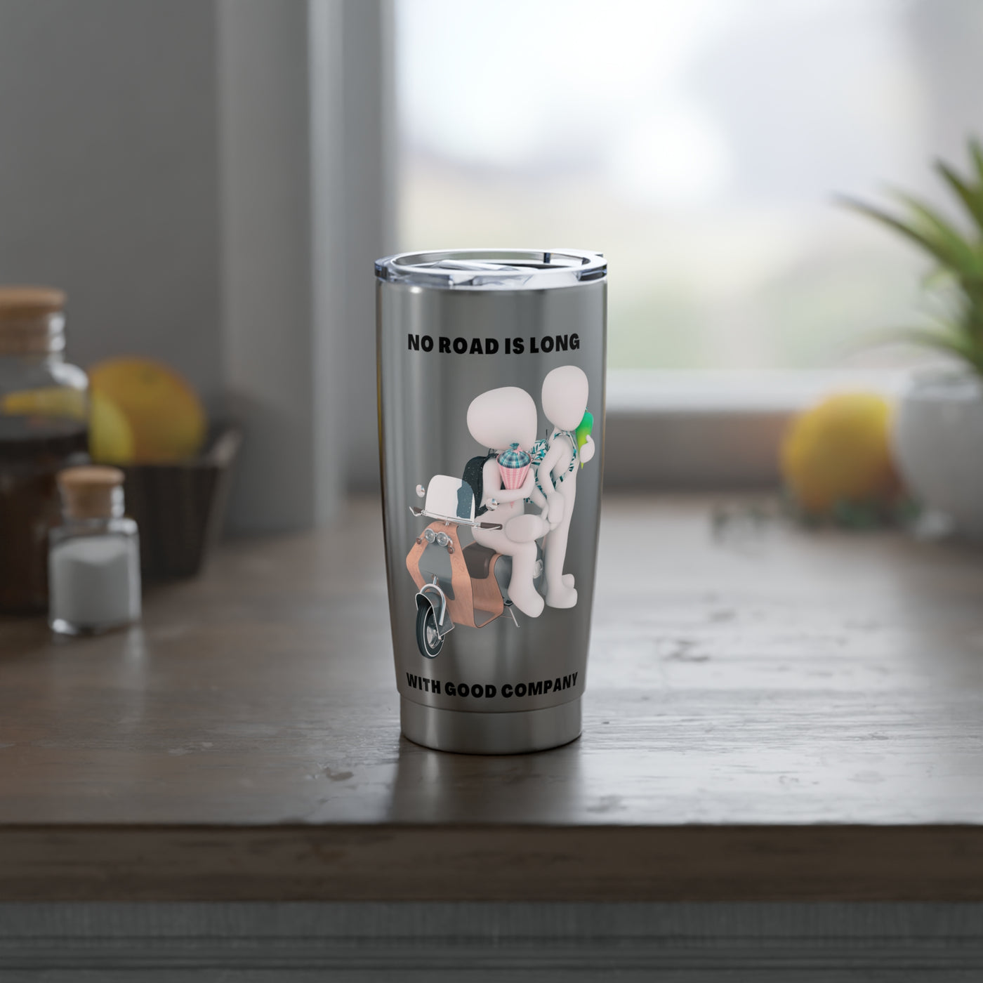 No road is long with good company Vagabond 20oz Tumbler