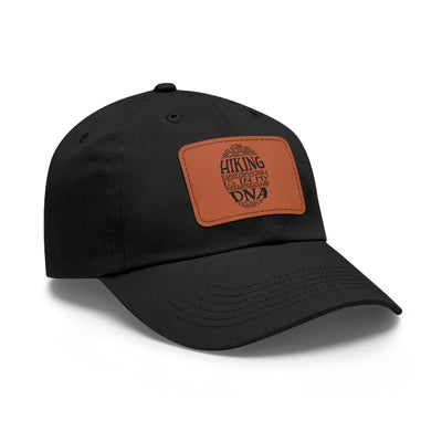 Hiking is in my DNA Hat with Leather Patch (Rectangle)