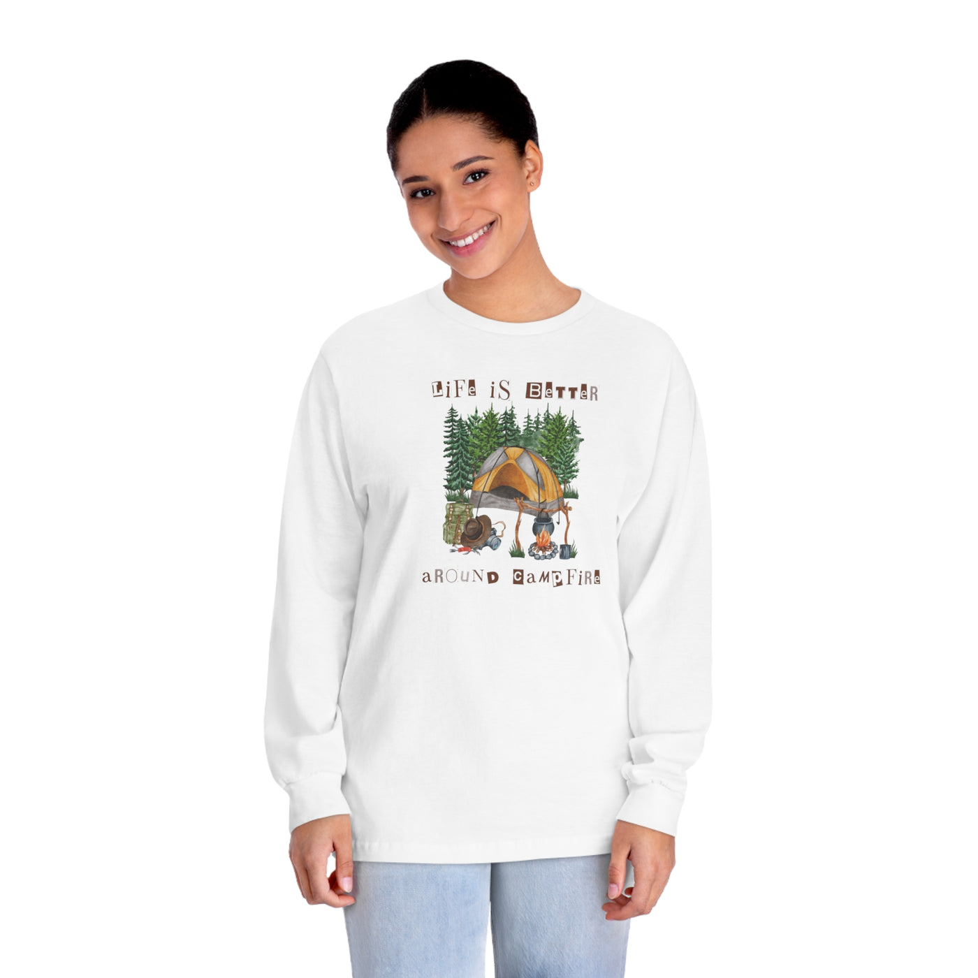 Life is better around the campfire Unisex Classic Long Sleeve T-Shirt