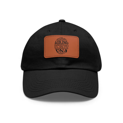 Hiking is in my DNA Dad Hat with Leather Patch (Rectangle)